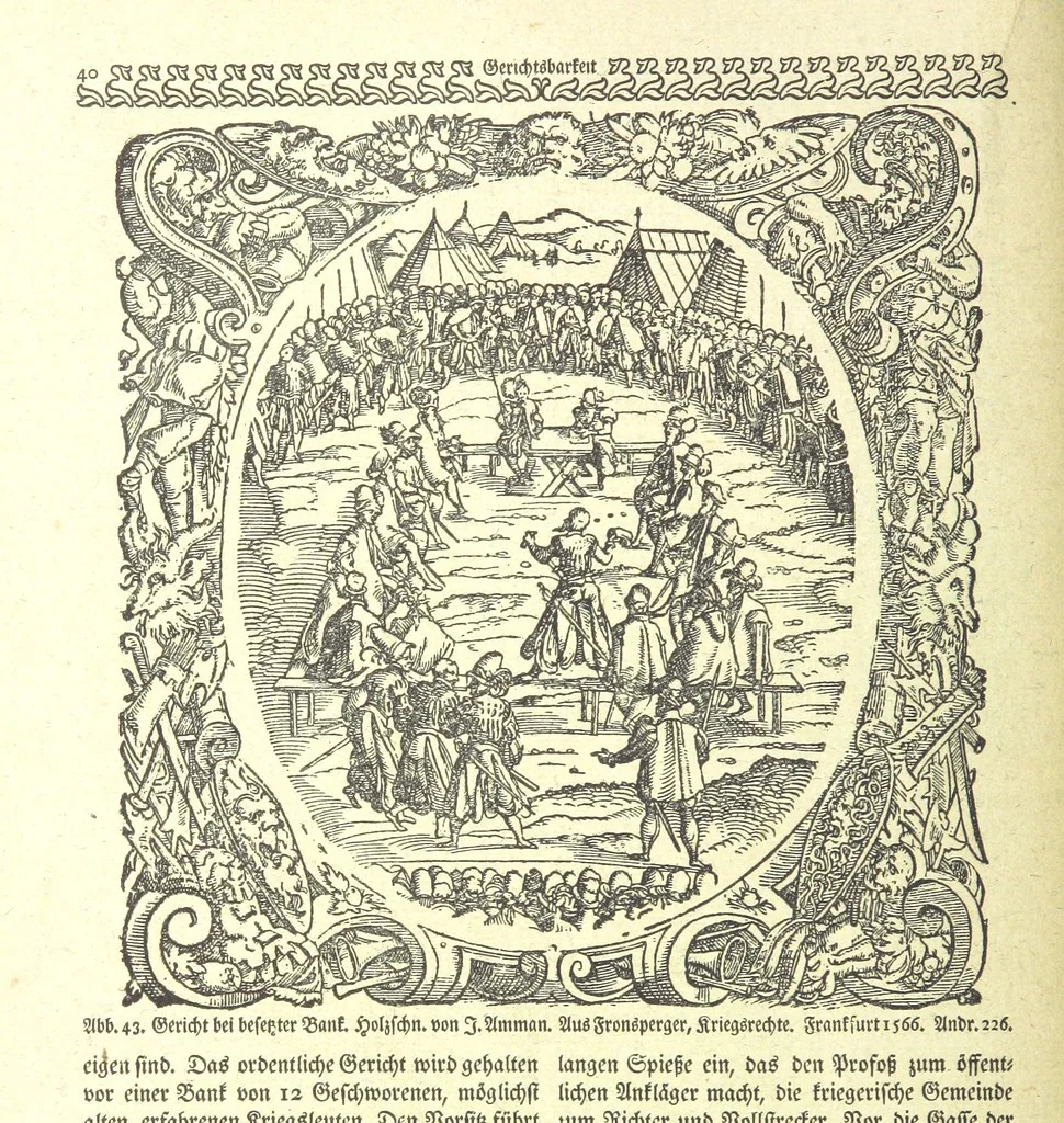 An illustration from Monographien zur deutschen Kulturgeschichte, herausgegeben von G. Steinhausen, 1899, leaf 44