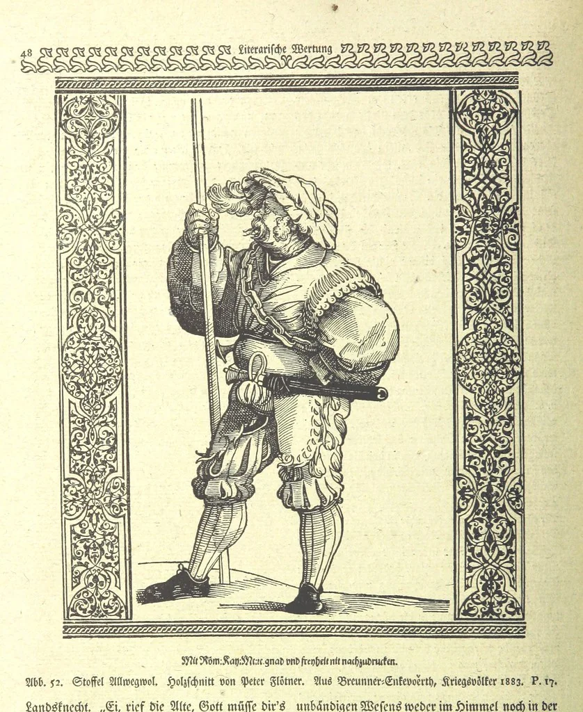 An illustration from Monographien zur deutschen Kulturgeschichte, herausgegeben von G. Steinhausen, 1899, leaf 54
