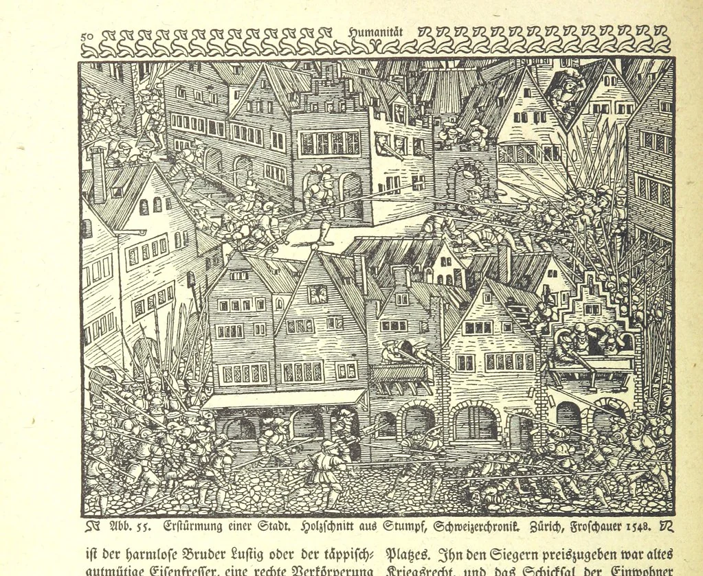 An illustration from Monographien zur deutschen Kulturgeschichte, herausgegeben von G. Steinhausen, 1899, leaf 58