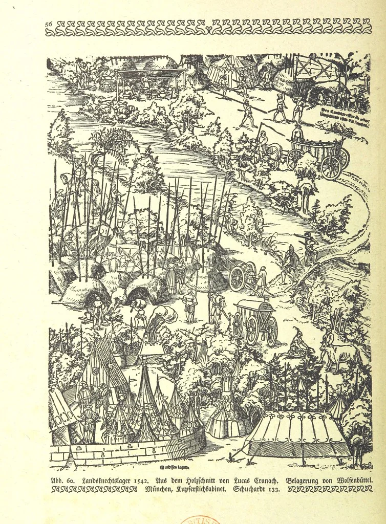 An illustration from Monographien zur deutschen Kulturgeschichte, herausgegeben von G. Steinhausen, 1899, leaf 64