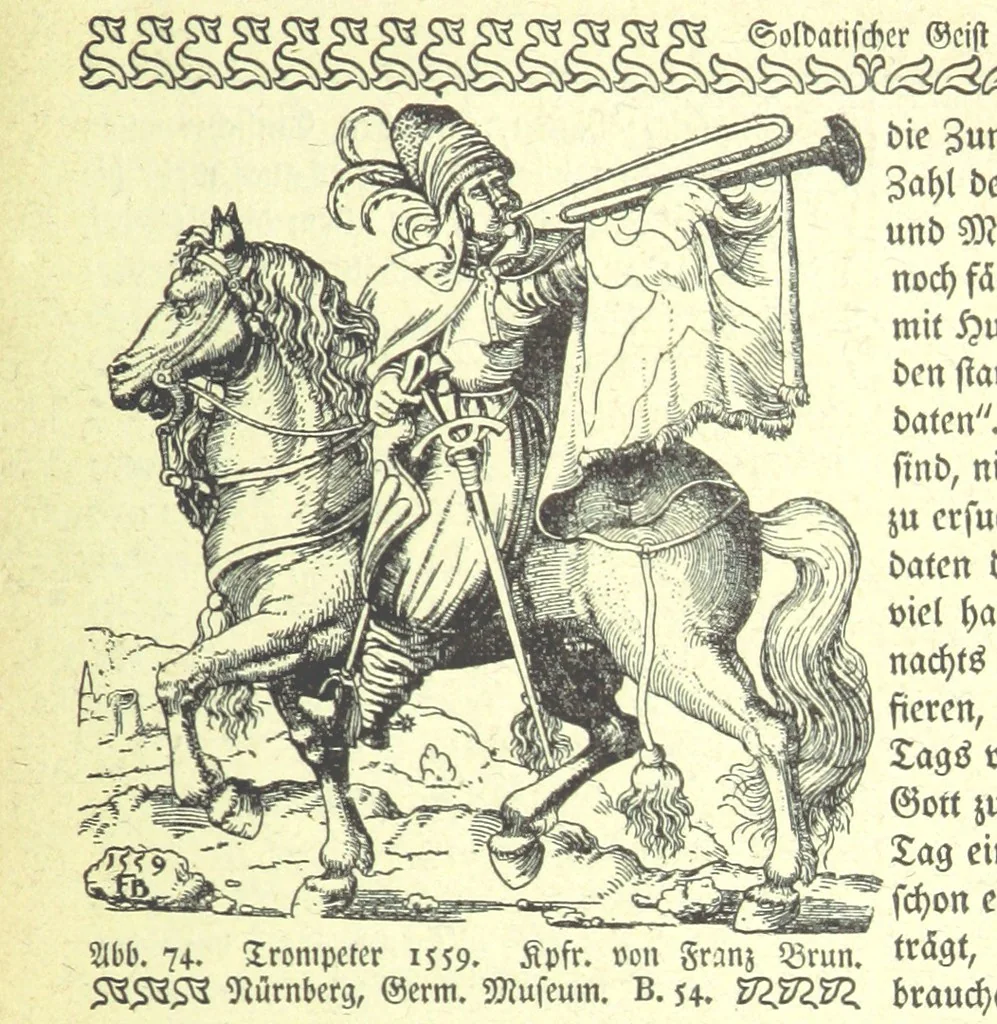 An illustration from Monographien zur deutschen Kulturgeschichte, herausgegeben von G. Steinhausen, 1899, leaf 79