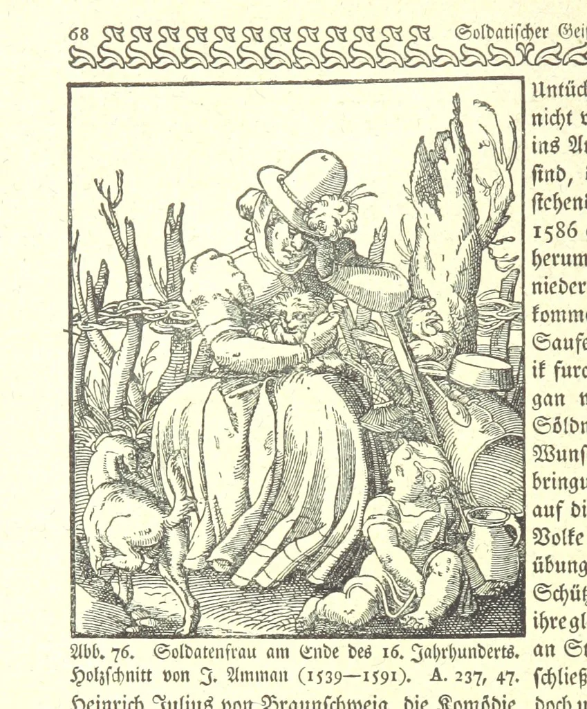 An illustration from Monographien zur deutschen Kulturgeschichte, herausgegeben von G. Steinhausen, 1899, leaf 80