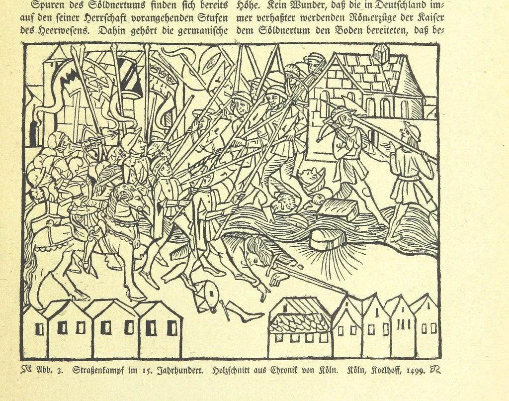 An illustration from Monographien zur deutschen Kulturgeschichte, herausgegeben von G. Steinhausen, 1899, leaf 9