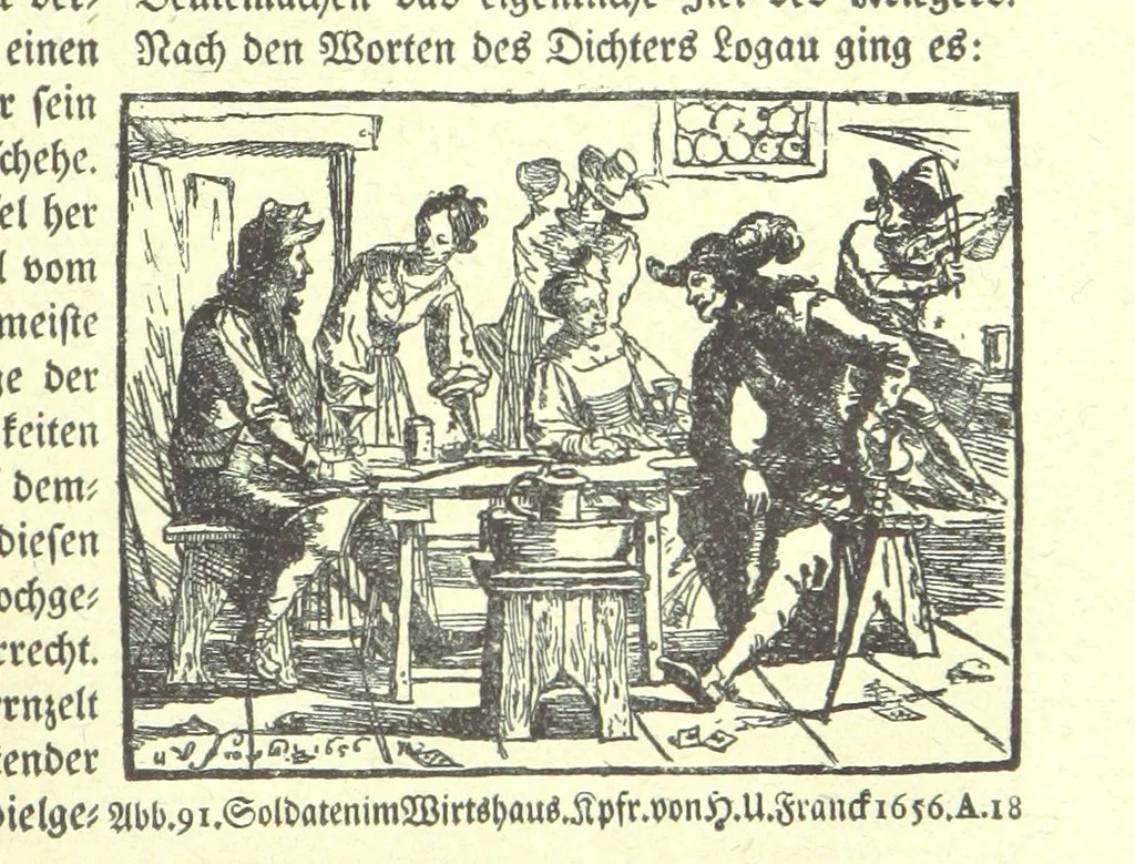 An illustration from Monographien zur deutschen Kulturgeschichte, herausgegeben von G. Steinhausen, 1899, leaf 91