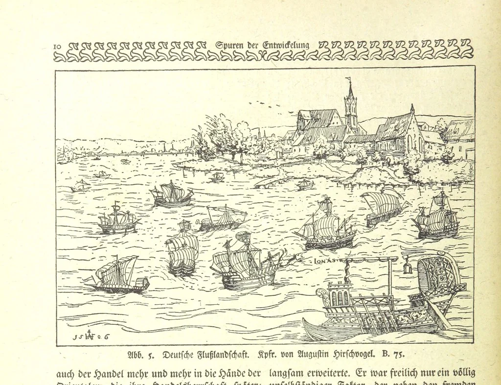 An illustration from Monographien zur deutschen Kulturgeschichte, herausgegeben von G. Steinhausen, 1899, leaf 12