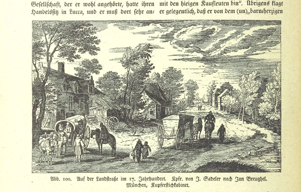 An illustration from Monographien zur deutschen Kulturgeschichte, herausgegeben von G. Steinhausen, 1899, leaf 120