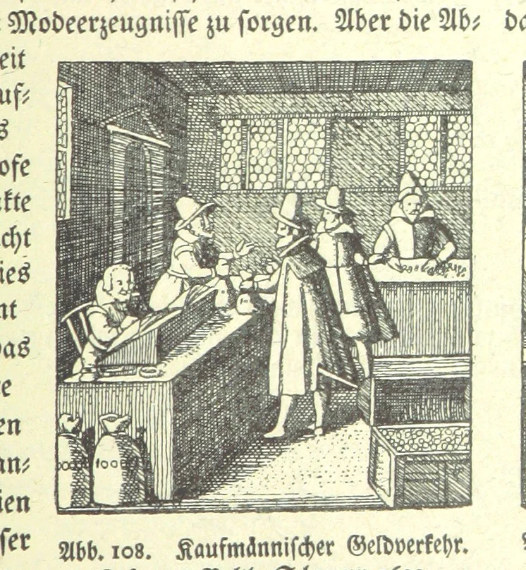 An illustration from Monographien zur deutschen Kulturgeschichte, herausgegeben von G. Steinhausen, 1899, leaf 129