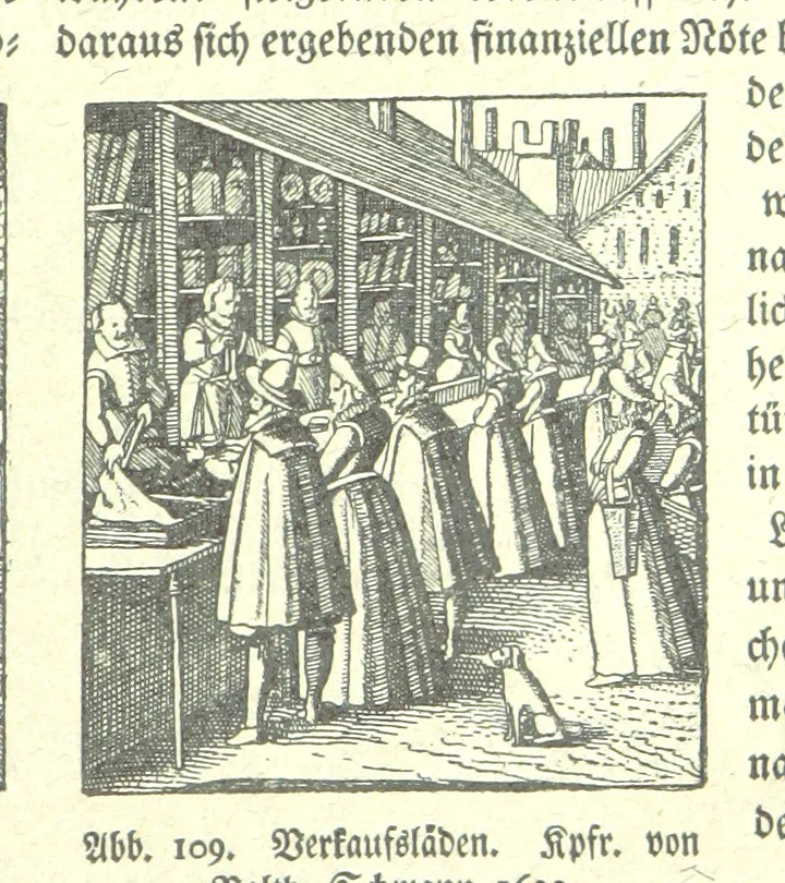 An illustration from Monographien zur deutschen Kulturgeschichte, herausgegeben von G. Steinhausen, 1899, leaf 129