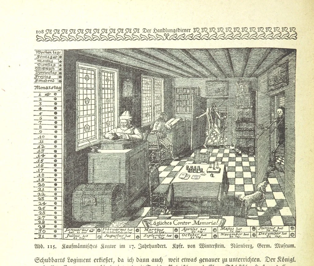 An illustration from Monographien zur deutschen Kulturgeschichte, herausgegeben von G. Steinhausen, 1899, leaf 134