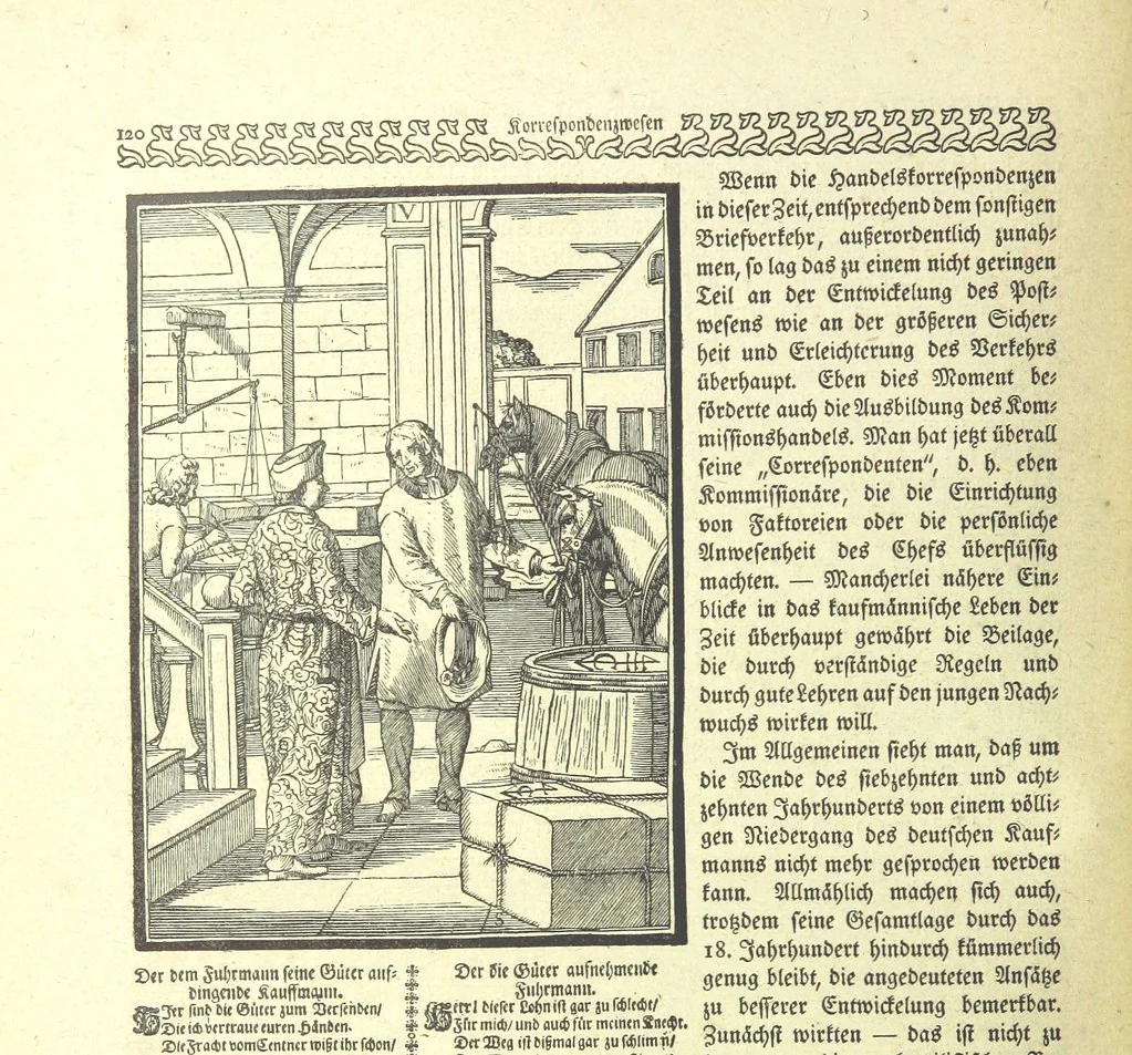 An illustration from Monographien zur deutschen Kulturgeschichte, herausgegeben von G. Steinhausen, 1899, leaf 150
