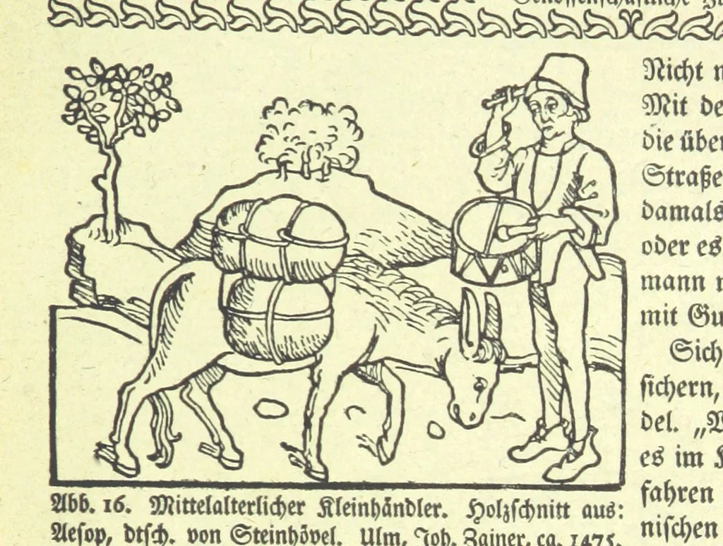 An illustration from Monographien zur deutschen Kulturgeschichte, herausgegeben von G. Steinhausen, 1899, leaf 25