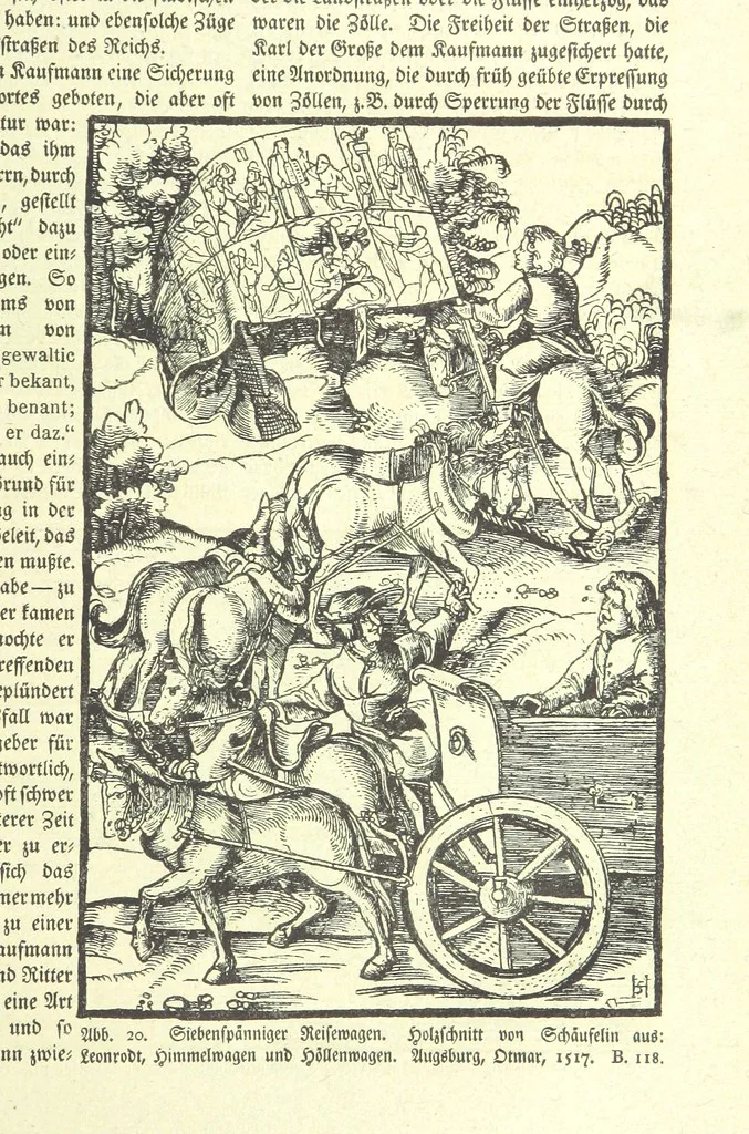 An illustration from Monographien zur deutschen Kulturgeschichte, herausgegeben von G. Steinhausen, 1899, leaf 27