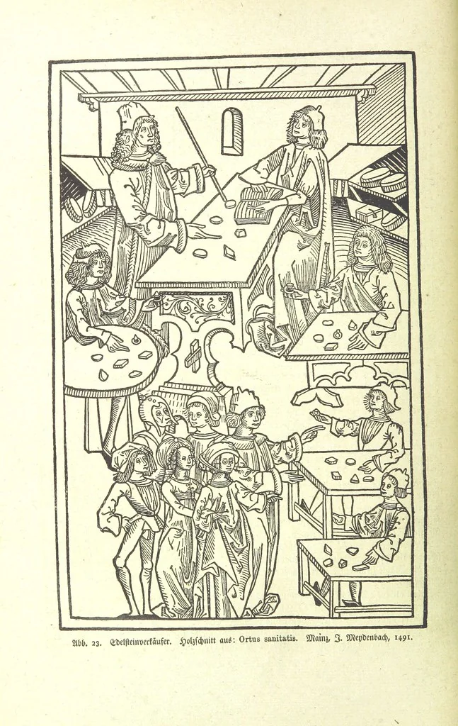 An illustration from Monographien zur deutschen Kulturgeschichte, herausgegeben von G. Steinhausen, 1899, leaf 30