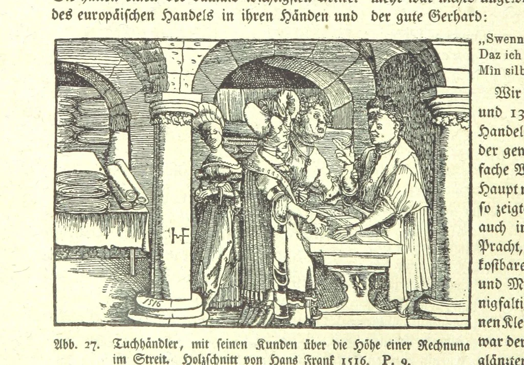 An illustration from Monographien zur deutschen Kulturgeschichte, herausgegeben von G. Steinhausen, 1899, leaf 34