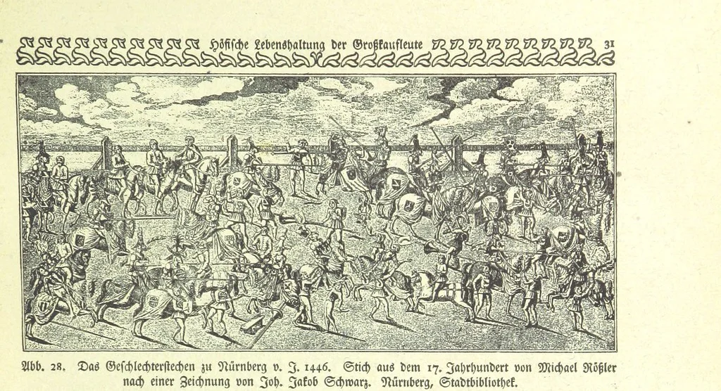 An illustration from Monographien zur deutschen Kulturgeschichte, herausgegeben von G. Steinhausen, 1899, leaf 35