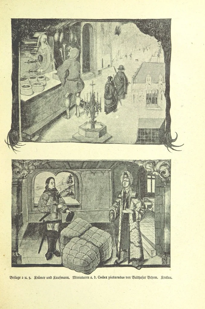 An illustration from Monographien zur deutschen Kulturgeschichte, herausgegeben von G. Steinhausen, 1899, leaf 37
