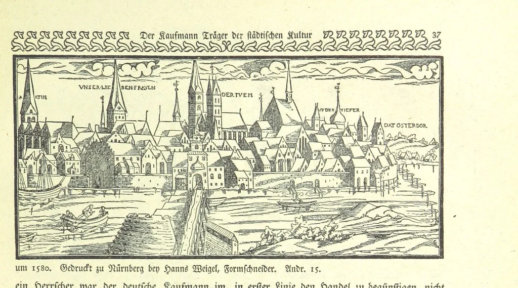 An illustration from Monographien zur deutschen Kulturgeschichte, herausgegeben von G. Steinhausen, 1899, leaf 45