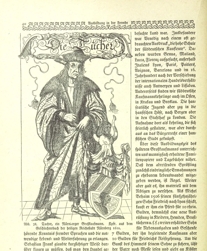 An illustration from Monographien zur deutschen Kulturgeschichte, herausgegeben von G. Steinhausen, 1899, leaf 48