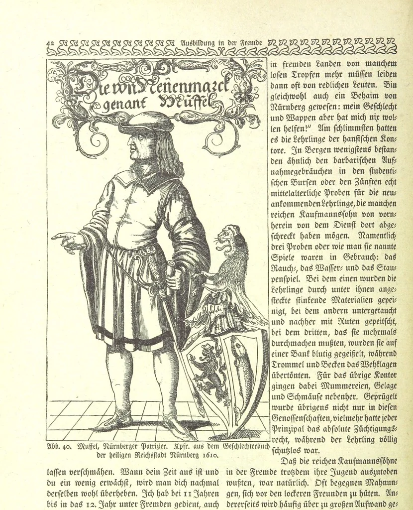 An illustration from Monographien zur deutschen Kulturgeschichte, herausgegeben von G. Steinhausen, 1899, leaf 52