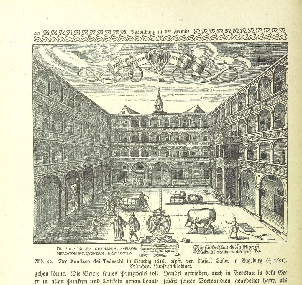 An illustration from Monographien zur deutschen Kulturgeschichte, herausgegeben von G. Steinhausen, 1899, leaf 54
