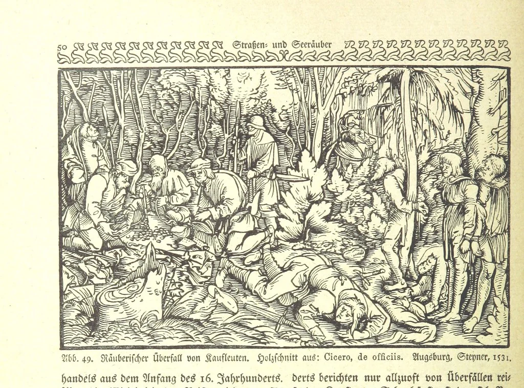 An illustration from Monographien zur deutschen Kulturgeschichte, herausgegeben von G. Steinhausen, 1899, leaf 60