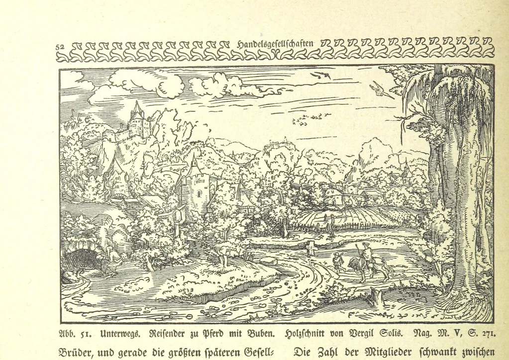 An illustration from Monographien zur deutschen Kulturgeschichte, herausgegeben von G. Steinhausen, 1899, leaf 62