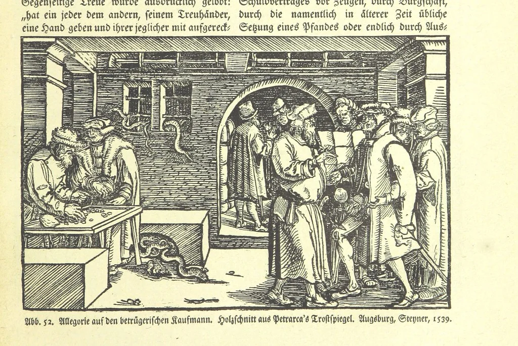 An illustration from Monographien zur deutschen Kulturgeschichte, herausgegeben von G. Steinhausen, 1899, leaf 63