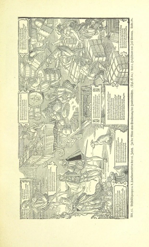 An illustration from Monographien zur deutschen Kulturgeschichte, herausgegeben von G. Steinhausen, 1899, leaf 69
