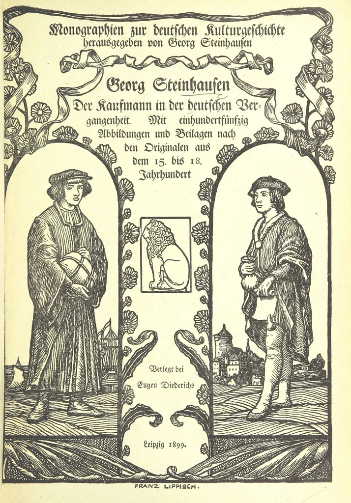 An illustration from Monographien zur deutschen Kulturgeschichte, herausgegeben von G. Steinhausen, 1899, leaf 7
