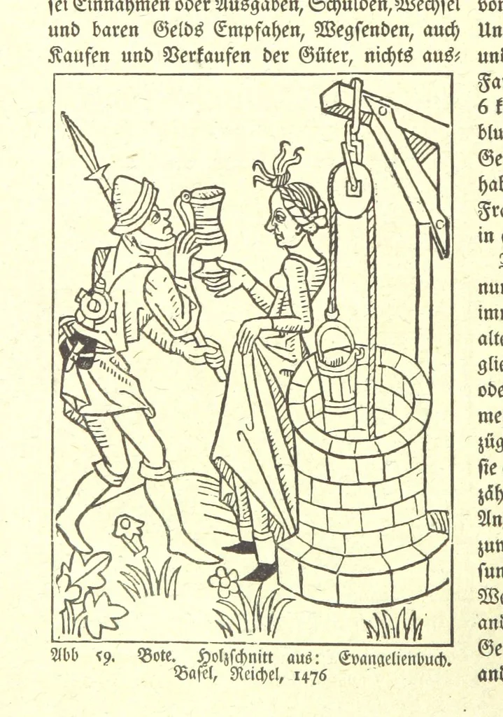 An illustration from Monographien zur deutschen Kulturgeschichte, herausgegeben von G. Steinhausen, 1899, leaf 72