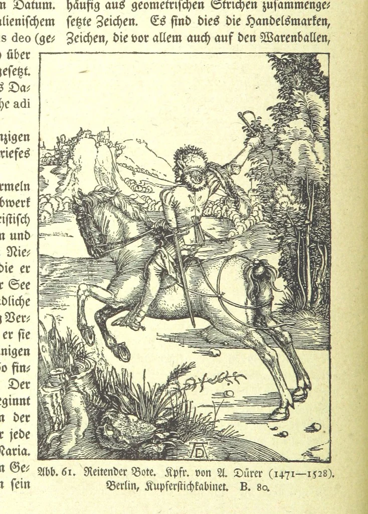 An illustration from Monographien zur deutschen Kulturgeschichte, herausgegeben von G. Steinhausen, 1899, leaf 74