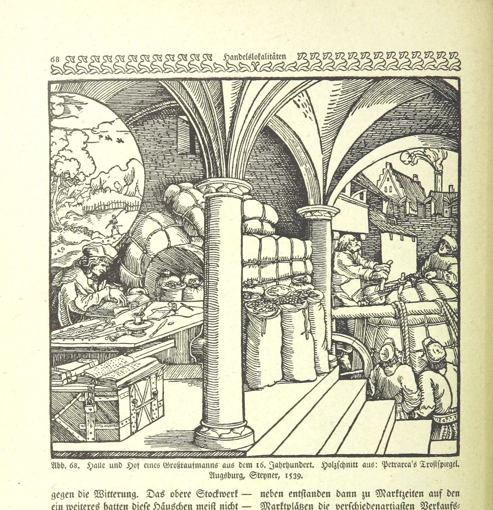 An illustration from Monographien zur deutschen Kulturgeschichte, herausgegeben von G. Steinhausen, 1899, leaf 84