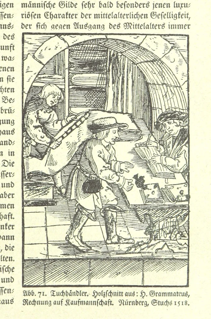An illustration from Monographien zur deutschen Kulturgeschichte, herausgegeben von G. Steinhausen, 1899, leaf 87