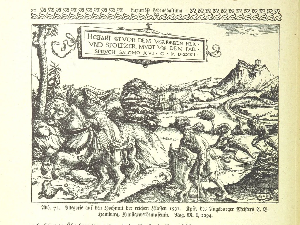 An illustration from Monographien zur deutschen Kulturgeschichte, herausgegeben von G. Steinhausen, 1899, leaf 88