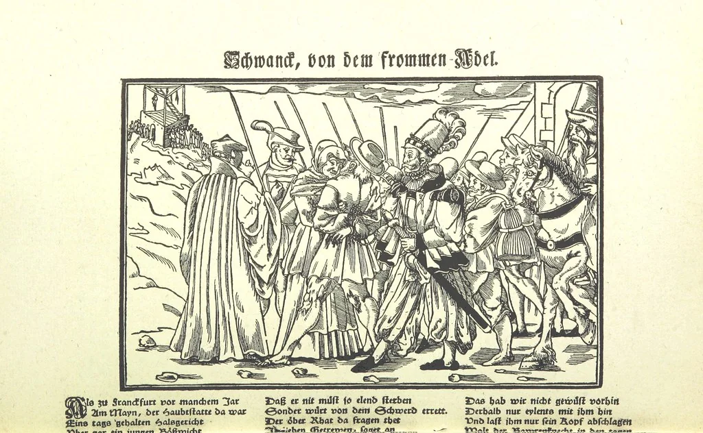 An illustration from Monographien zur deutschen Kulturgeschichte, herausgegeben von G. Steinhausen, 1899, leaf 90