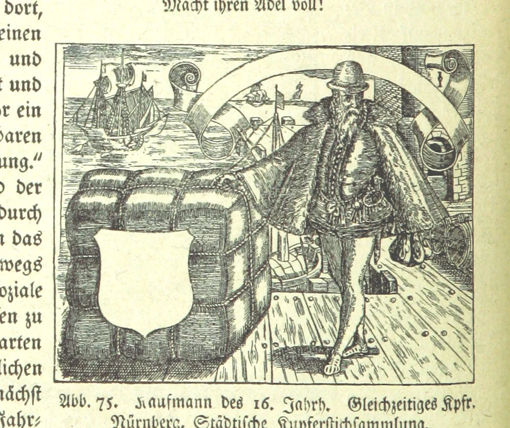 An illustration from Monographien zur deutschen Kulturgeschichte, herausgegeben von G. Steinhausen, 1899, leaf 94