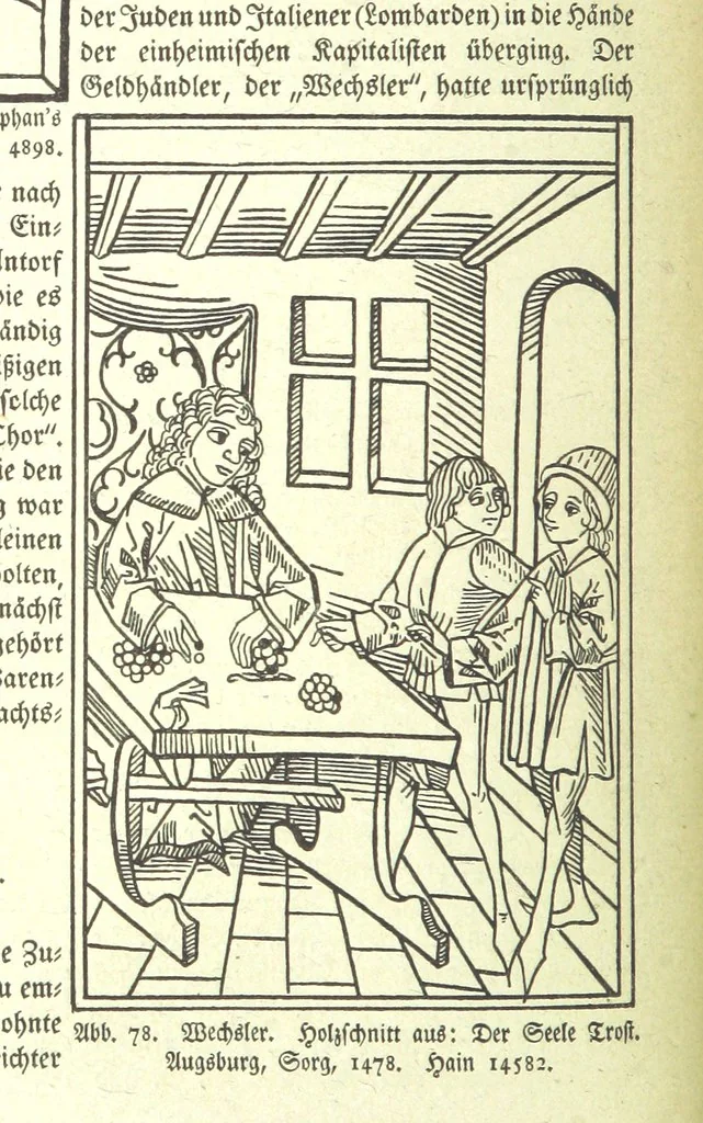 An illustration from Monographien zur deutschen Kulturgeschichte, herausgegeben von G. Steinhausen, 1899, leaf 96