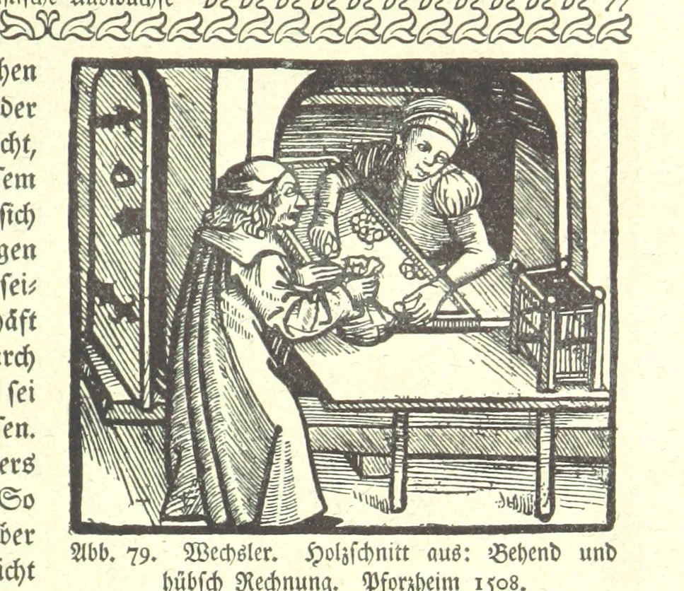 An illustration from Monographien zur deutschen Kulturgeschichte, herausgegeben von G. Steinhausen, 1899, leaf 97