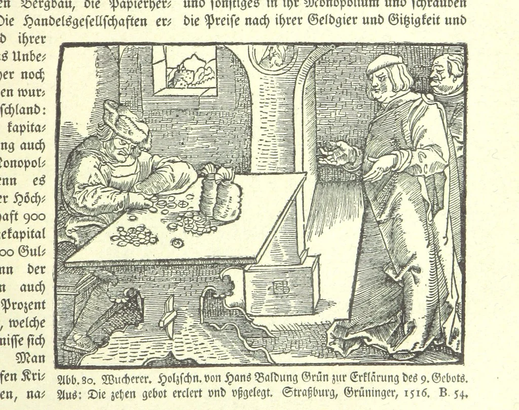An illustration from Monographien zur deutschen Kulturgeschichte, herausgegeben von G. Steinhausen, 1899, leaf 97