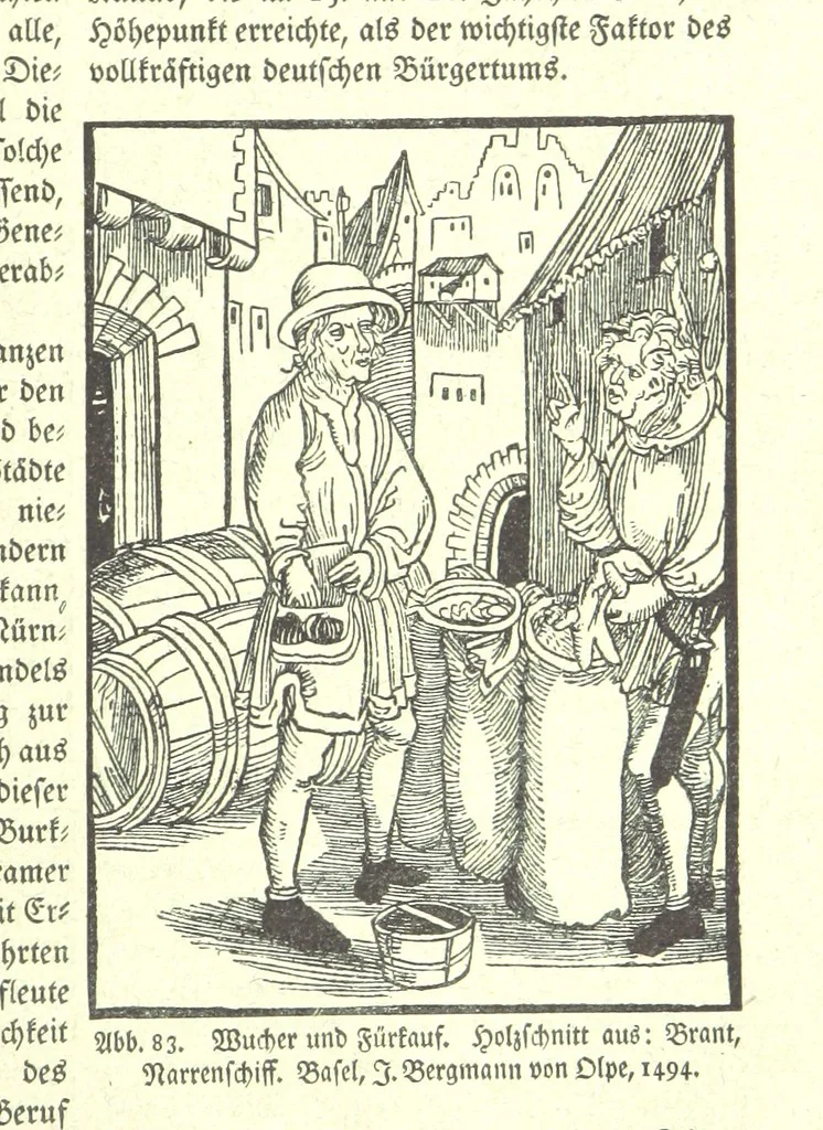 An illustration from Monographien zur deutschen Kulturgeschichte, herausgegeben von G. Steinhausen, 1899, leaf 99