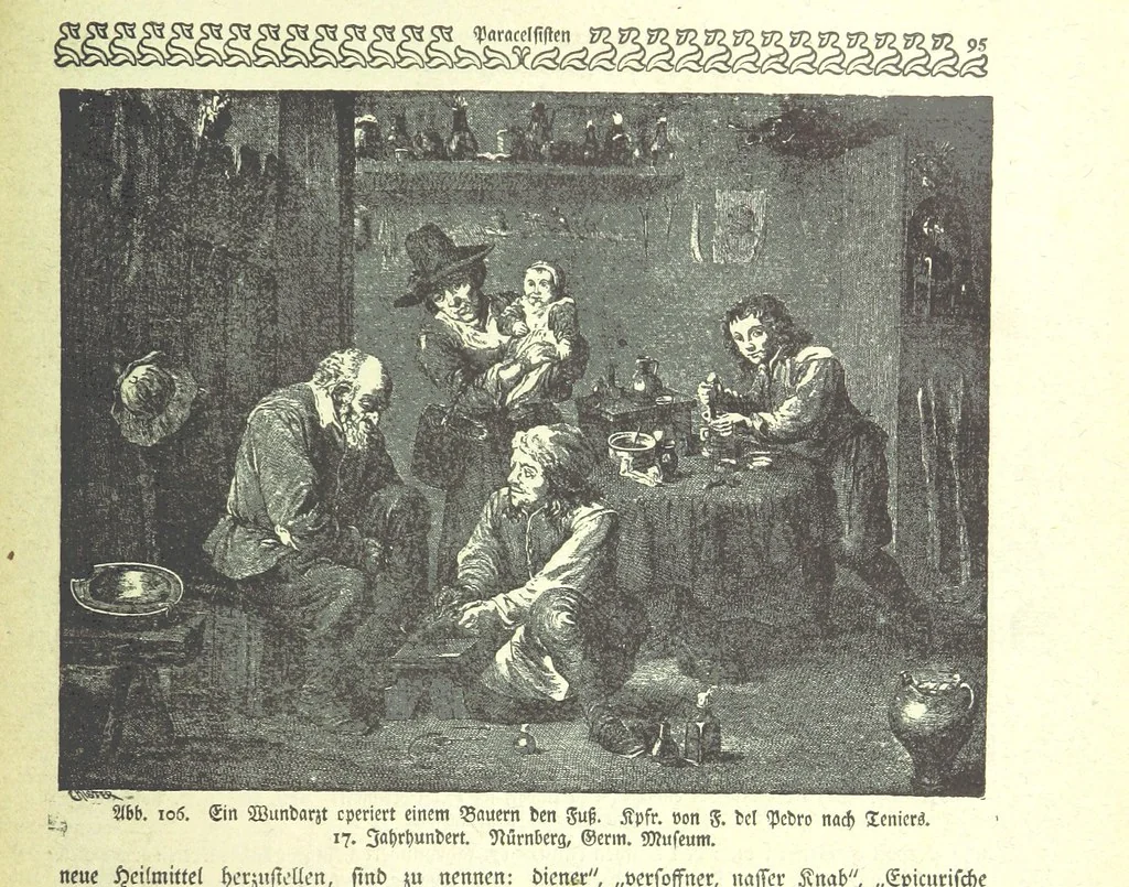 An illustration from Monographien zur deutschen Kulturgeschichte, herausgegeben von G. Steinhausen, 1899, leaf 105