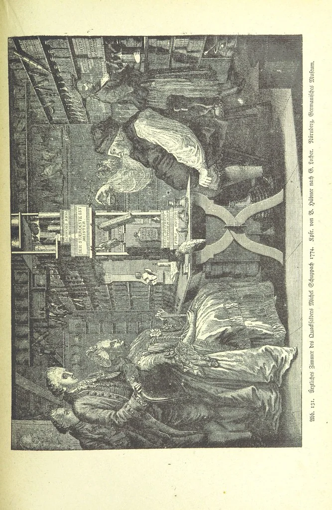 An illustration from Monographien zur deutschen Kulturgeschichte, herausgegeben von G. Steinhausen, 1899, leaf 129