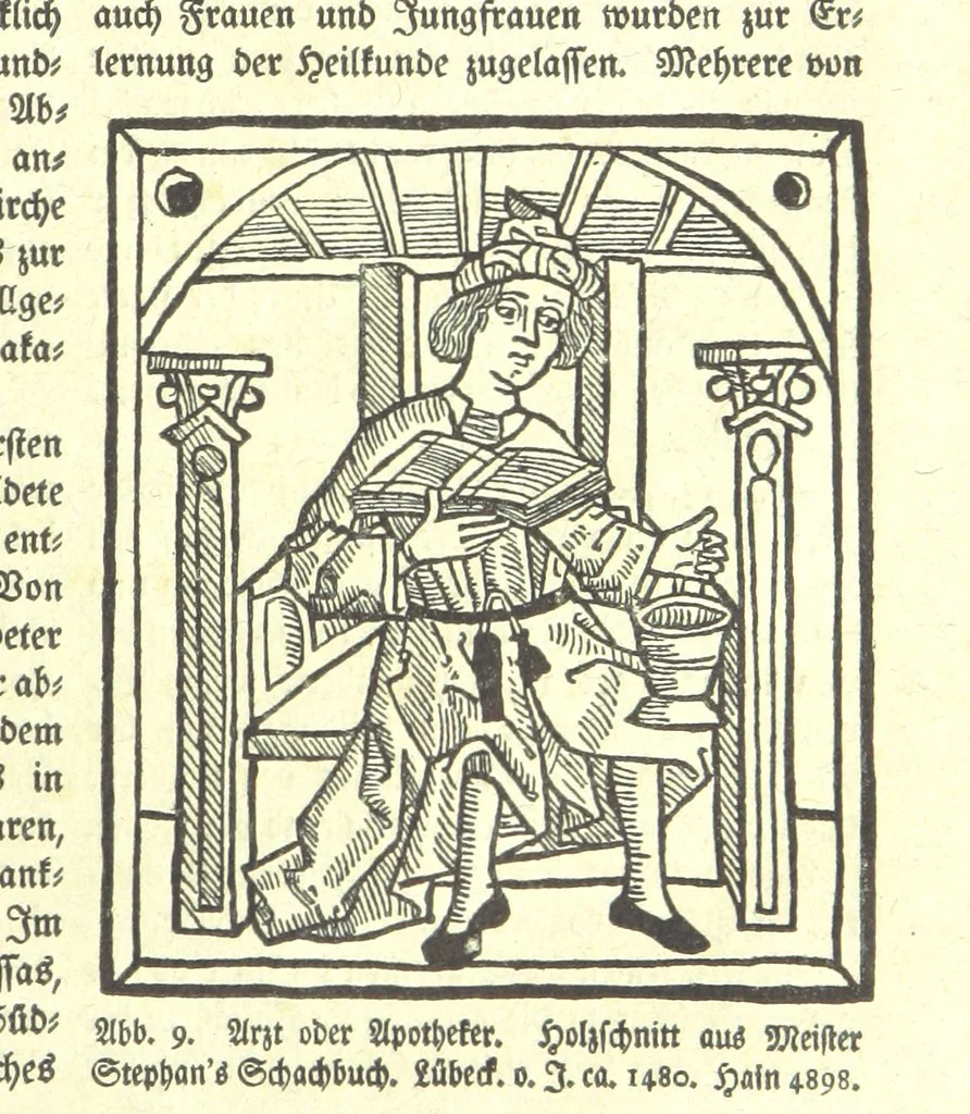 An illustration from Monographien zur deutschen Kulturgeschichte, herausgegeben von G. Steinhausen, 1899, leaf 15