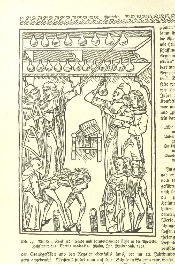An illustration from Monographien zur deutschen Kulturgeschichte, herausgegeben von G. Steinhausen, 1899, leaf 32