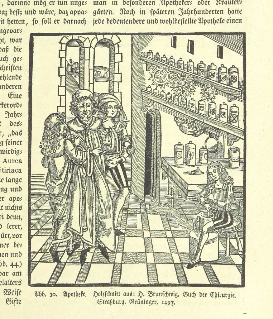 An illustration from Monographien zur deutschen Kulturgeschichte, herausgegeben von G. Steinhausen, 1899, leaf 33