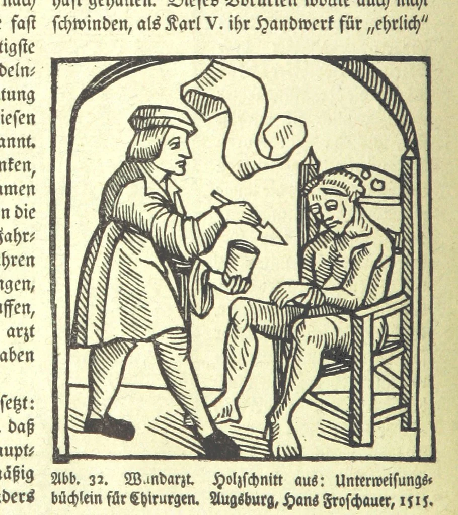 An illustration from Monographien zur deutschen Kulturgeschichte, herausgegeben von G. Steinhausen, 1899, leaf 34