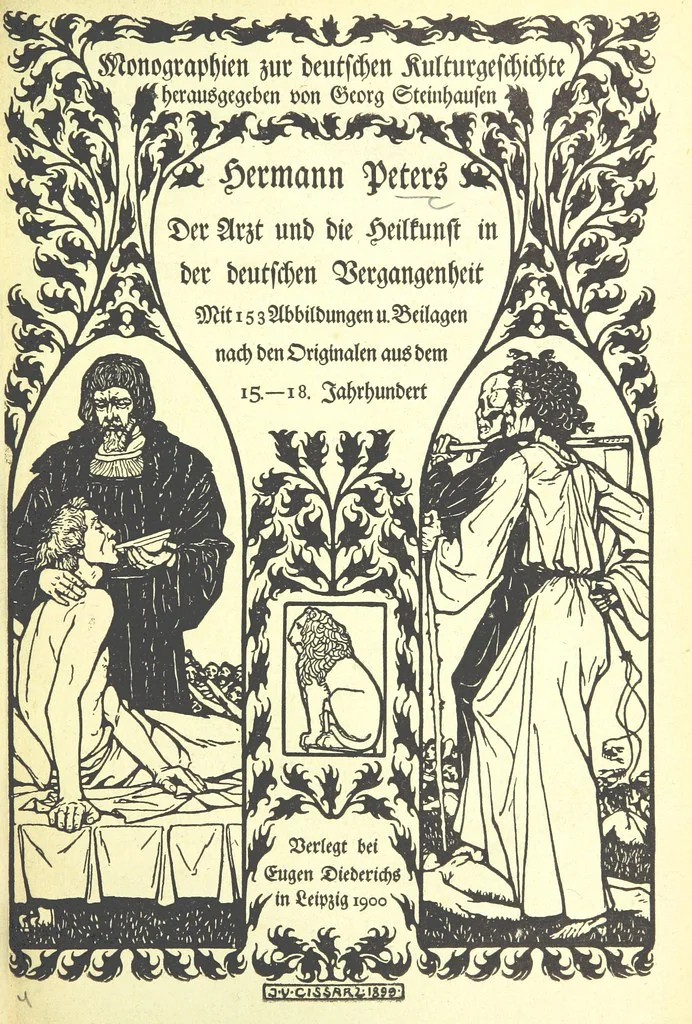 An illustration from Monographien zur deutschen Kulturgeschichte, herausgegeben von G. Steinhausen, 1899, leaf 7