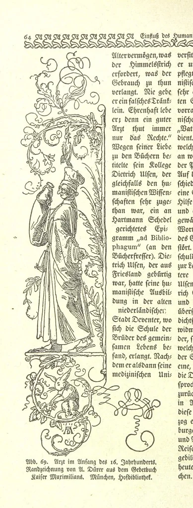 An illustration from Monographien zur deutschen Kulturgeschichte, herausgegeben von G. Steinhausen, 1899, leaf 72