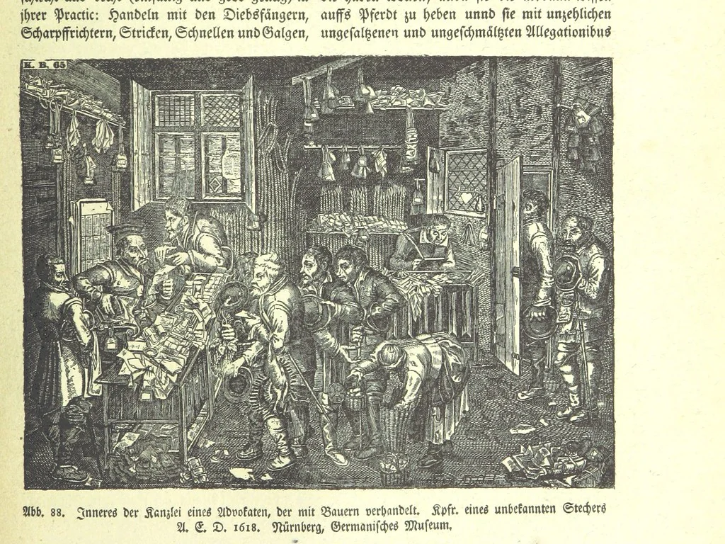 An illustration from Monographien zur deutschen Kulturgeschichte, herausgegeben von G. Steinhausen, 1899, leaf 107