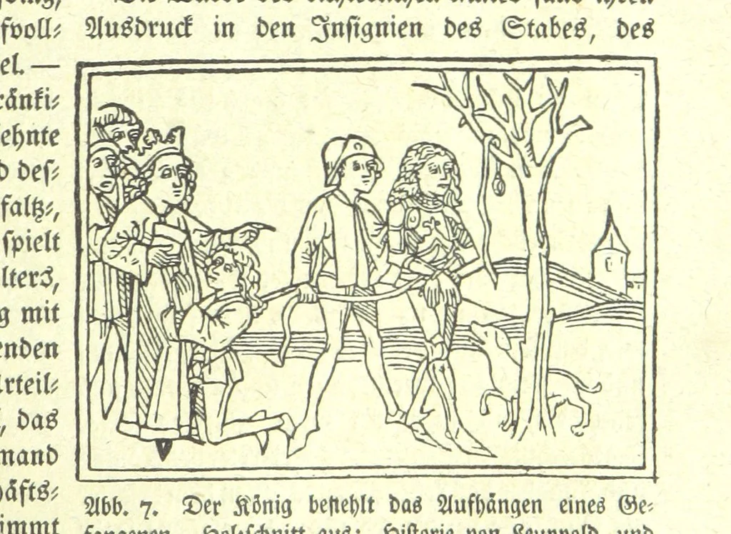 An illustration from Monographien zur deutschen Kulturgeschichte, herausgegeben von G. Steinhausen, 1899, leaf 13